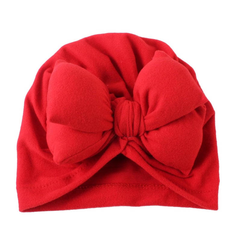 Red Bowknot Hat For Newborns And Infants Soft Headdress Photo Prop Hospital Use - Image 2
