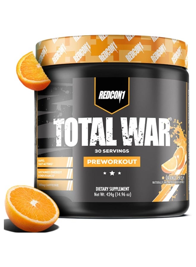 REDCON1 Total War Pre -Workout, Orange Crush Flavour, 30 Servings