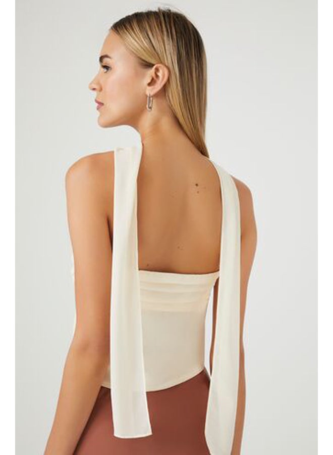 FOREVER 21 Chiffon Corset Tube Top & Sash Set - Image 3