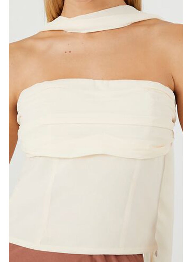 FOREVER 21 Chiffon Corset Tube Top & Sash Set - Image 5