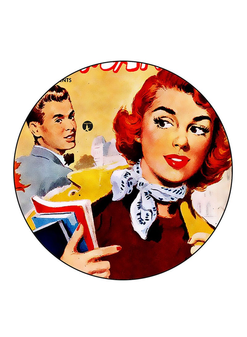 RKN Vintage Art Printed Adhesive Sticker Multicolour