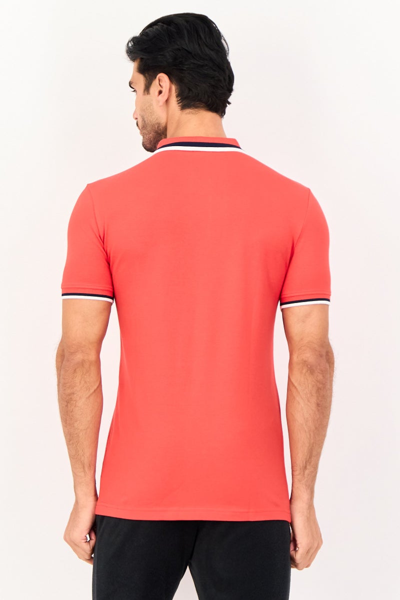 PUMA Men Slim Fit Short Sleeve Outdoor Polo Shirt, Red - Image 3