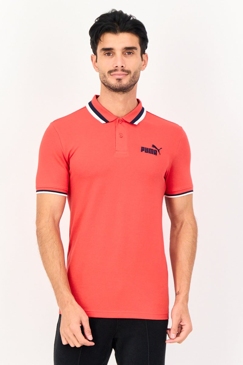 PUMA Men Slim Fit Short Sleeve Outdoor Polo Shirt, Red - Image 1