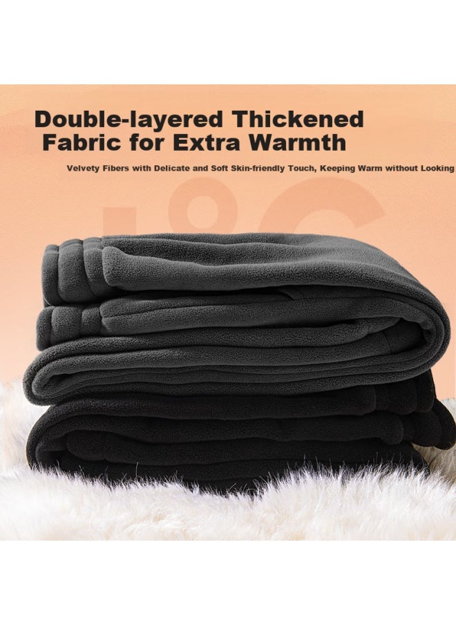 Miniso Miniso Men's Autumn And Winter Plush Jogger Pants With Fleece Lining, Double-sided Brushed Men's Warm Sports Pants, Dark Gray, Size L  - Image 4