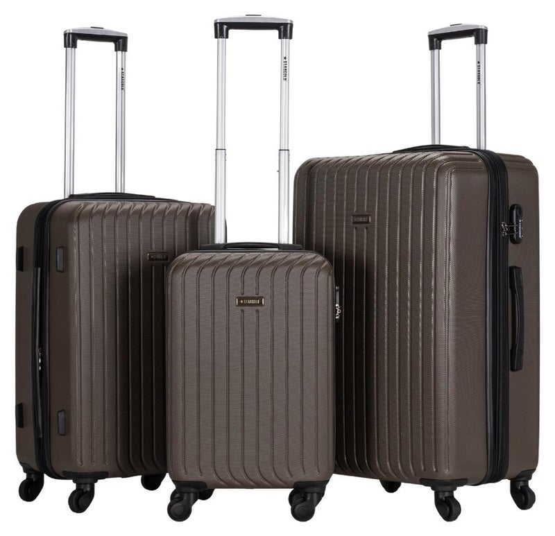 ستارجولد مجموعة حقائب سفر مكونة من 3 قطع من حقائب أمتعة السفر ذات الجانب الصلب من مادة ABS - Image 1