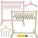 Flahard 26 Pcs Wood Doll Garment Rack with Wooden Clothes Hanger Mini Wooden Girl Doll Clothes Hanger Organizer Storage Shelf for 18 Inch Girl Doll Clothes Baby Dollhouse Color Set 2 - Image 2