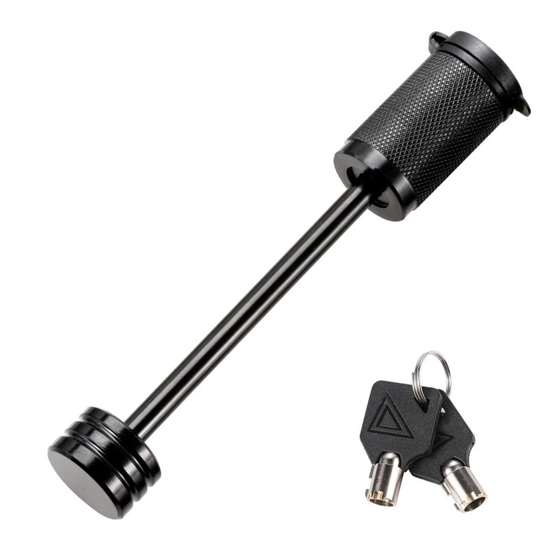 CZC AUTO Trailer Lock 14 Dia Trailer Coupler Lock 338 Span Trailer Tongue Lock Fits LatchType Coupler Black Trailer Pin Lock with Keys for Towing Boat Truck Trailer RV Car