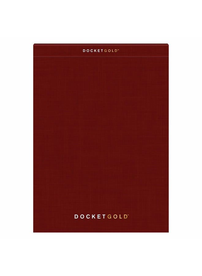 TOPS Docket Gold Graph Pads, 8-1/2" x 11-3/4", 4 x 4 Graph with Narrow Rule Back, Burgundy Cover, 80 Sheets (63752),White - Image 4