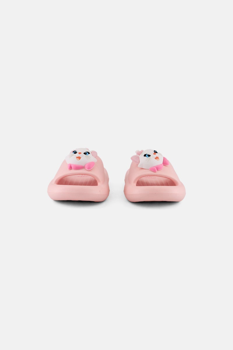 Disney Toddlers Girl Slip On Slides, Pink  - Image 2
