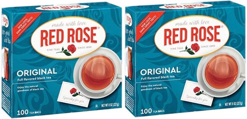 Red Rose Original Premium Blended Tea, 100 Count (Pack of 2) - Image 1