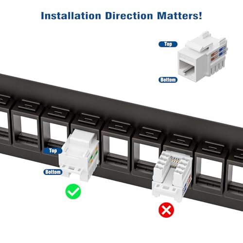 Iwillink Blank 12-Port Keystone Patch Panel with 89D Wall Mount Bracket, Versatile Vertical/Horizontal Installation, Includes 6 Blank Keystone Inserts for Custom Configurations - Image 3