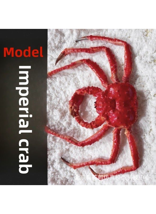 Generic - Simulation King Crab Model Seafood Ice Table Decorative Ornaments Live Shooting Props Seafood Sales Display-Color:Cooked Imperial Crab Leg Model - Image 1