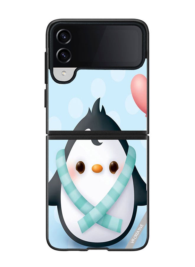 VR CREATIVE Protective Case Cover For Samsung Galaxy Z Flip4 Baby Penguin Design Multicolour  - Image 1