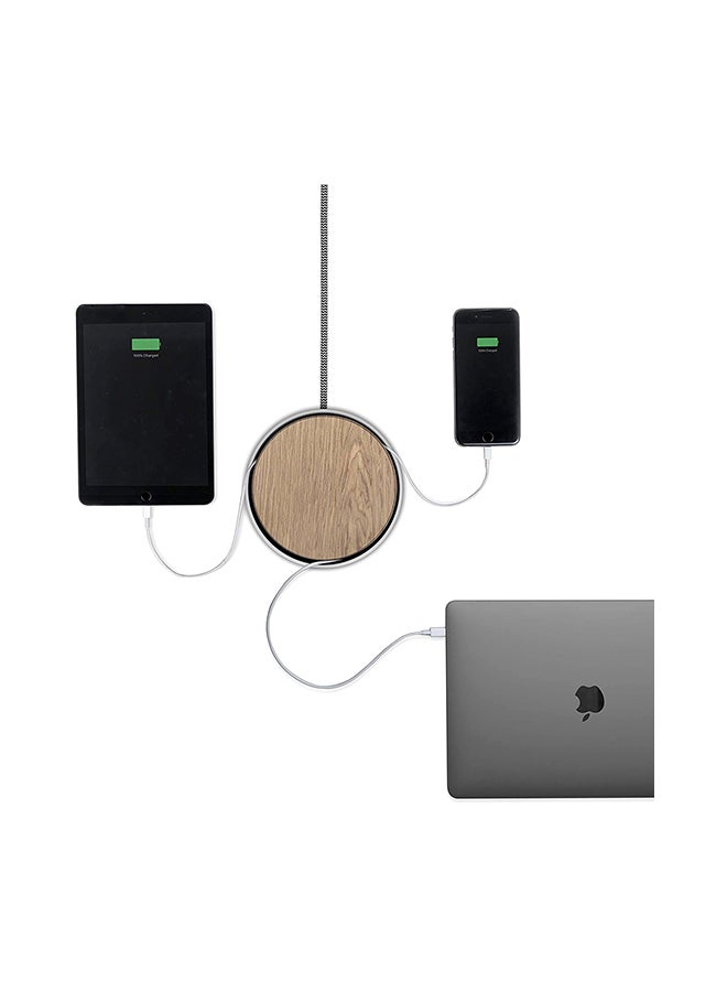 ناتيف يونيون شاحن USB بثلاثة منافذ لشحن أجهزة متعددة أبيض/ خشبي - Image 3