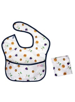 melii Pack Of 2 Baby And Toddler Fold Up Bib With Scoop - Bear  - Image 2