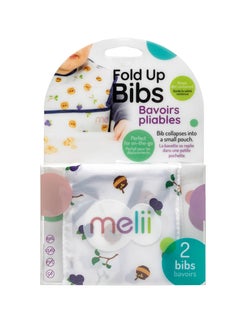 melii Pack Of 2 Baby And Toddler Fold Up Bib With Scoop - Bear  - Image 4