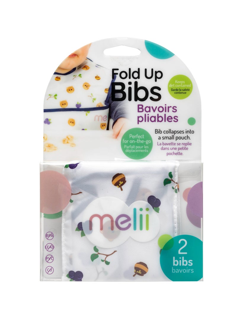 melii عبوة من ٢ مريلة للأطفال والرضع قابلة للطي مع تجويف - دب  - Image 4