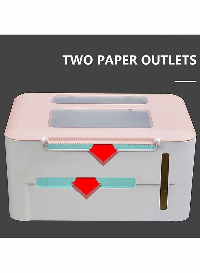 Waterproof Wall Mounted Tissue Box Pink/White 29x23x15centimeter - Image 5