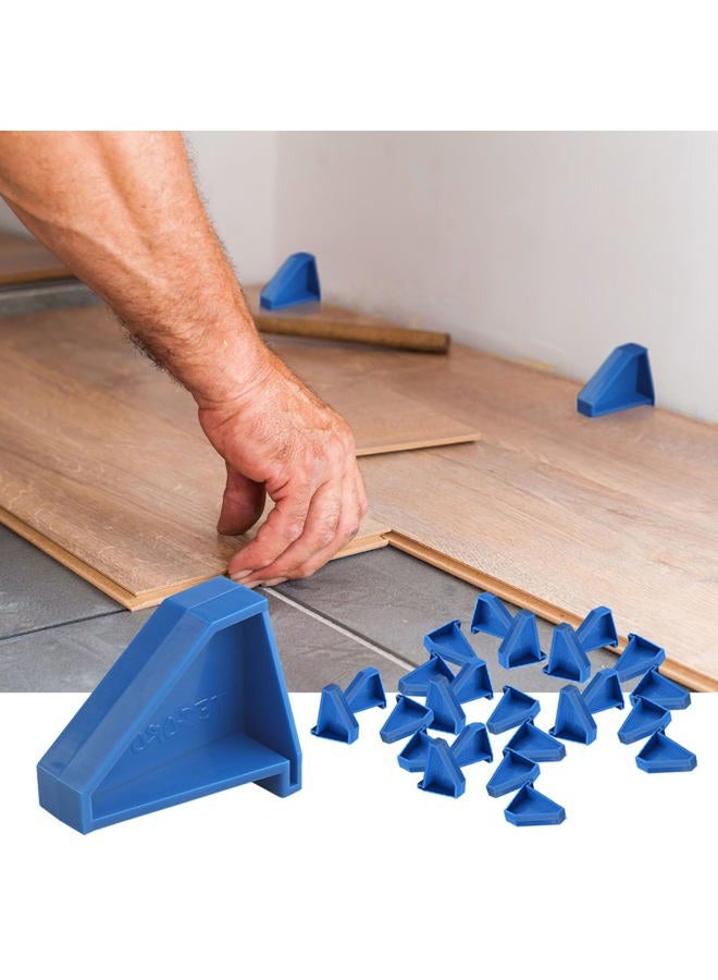 Tezoro (24) - Flooring Spacers,Laminate Wood Flooring Tools,Compatible w/Vinyl Plank, Hardwood & Floating Floor Installation etc,Hardwood Flooring w/1/4 Gap,Special Triangle Stay in Place (24) - Image 1