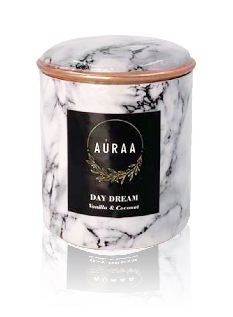 أورا .معطرة الصويا شمعة-عطر الفانيليا وجوز الهند منتج فاخر فريد من نوعه لمنزل أنيق ومثالي - Image 1