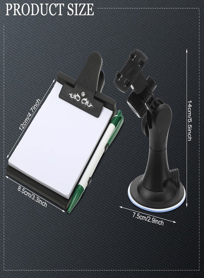 Harloon 2 Pcs Memo Pad with Pen Holder Car Clip Board Dashboard Clipboard with Notepad Message Notepad Holder Stationery Pads of 30 Pages Stationary Notepad Set for Cars Office Home Kitchen Supplies - Image 2