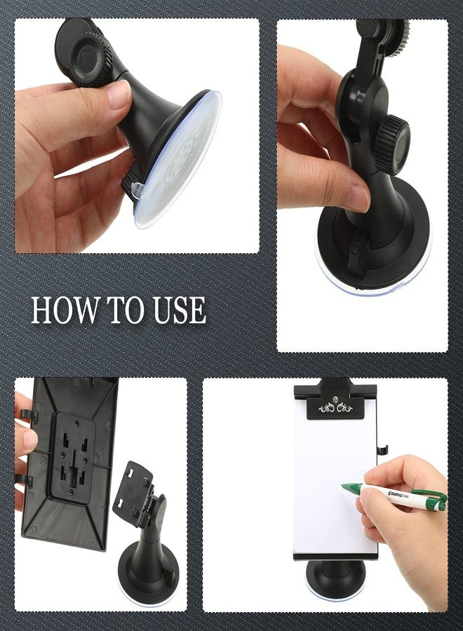 Harloon 2 Pcs Memo Pad with Pen Holder Car Clip Board Dashboard Clipboard with Notepad Message Notepad Holder Stationery Pads of 30 Pages Stationary Notepad Set for Cars Office Home Kitchen Supplies - Image 3