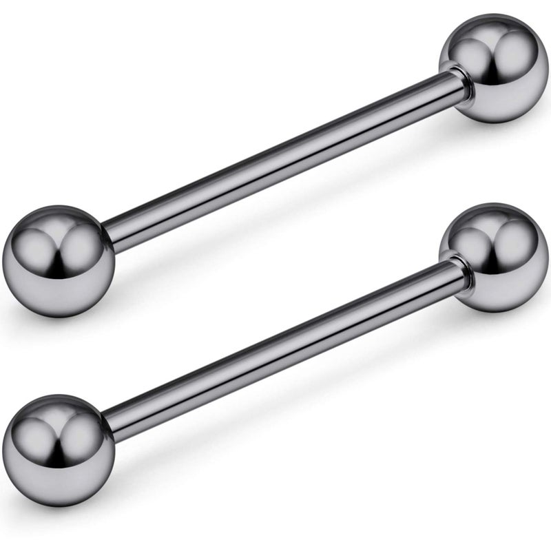 SCERRING Grade 23 Titanium Externally Threaded Nipple Bar Barbell Rings Piercing Retainer 14G 1/2Inch Sold as a Pair - Image 5