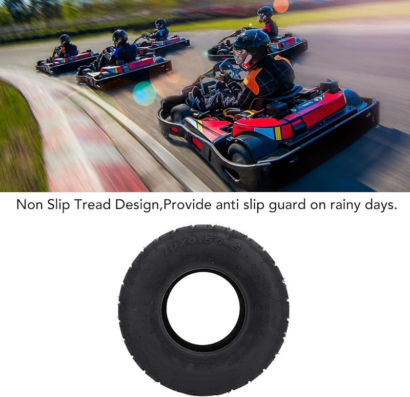 يوسو 10x4 50 5 إطار أمامي بدون أنبوب مقاوم للانزلاق مطاطي طويل الأمد مع قبضة ممتازة لعربات الجوكارت ومركبات ATV وUTV والدراجات الرباعية - Image 5
