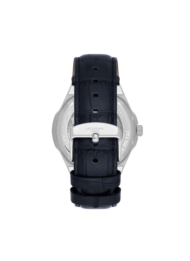 Lee Cooper Lee Cooper Men's Watch, Automatic  Display and Leather Strap - LC08050.399, Blue  - Image 3