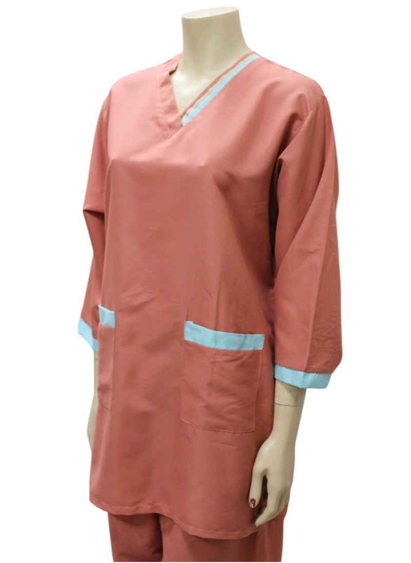 1home - Housemaid Uniform Maid Nanny Scrub Suit 4 piece set - Image 1