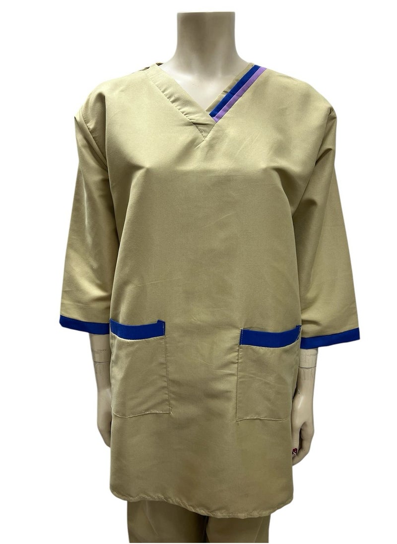 1home - Housemaid Uniform Maid Nanny Scrub Suit 4 piece set - Image 1