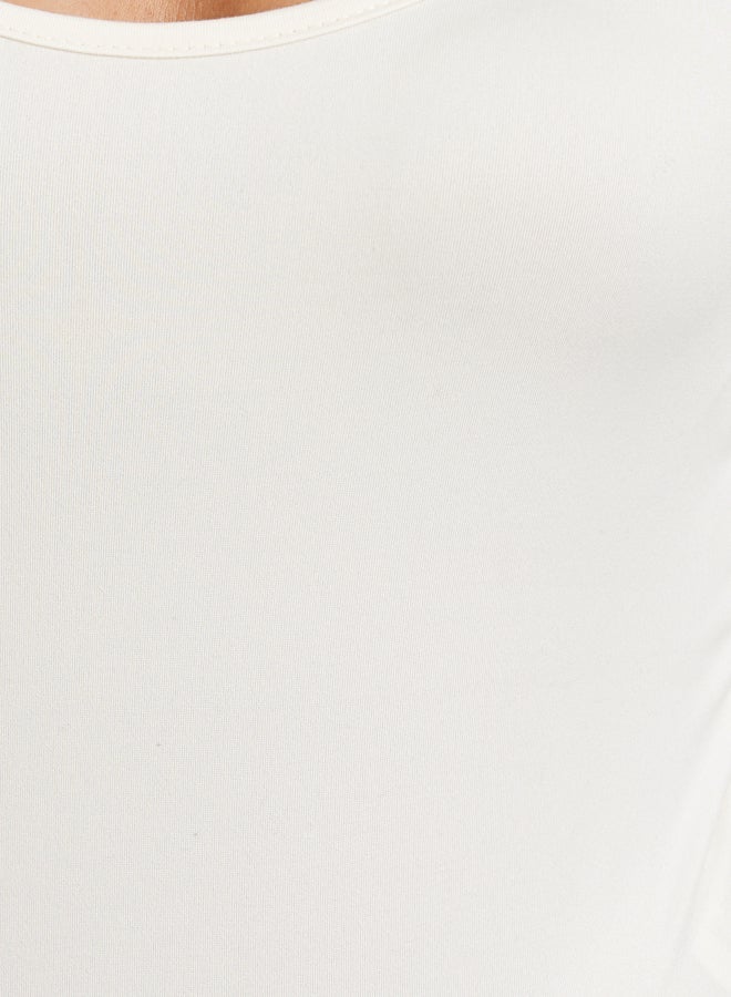 Styli Cream Sweetheart Neck Bodysuit - Image 4