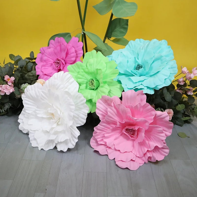 Y&D Artificial Foam Rose Flower Heads Giant Floral Decor Wedding Party Decorations - Image 5