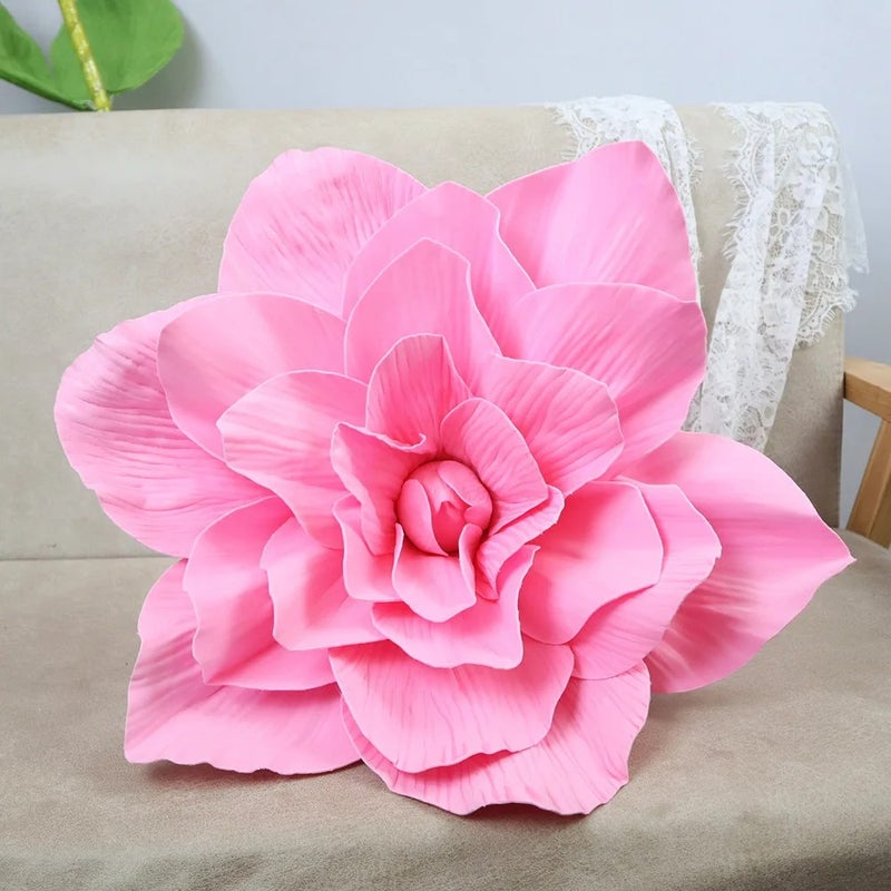 Y&D Artificial Foam Rose Flower Heads Giant Floral Decor Wedding Party Decorations - Image 1
