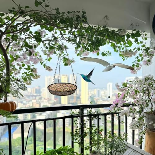 Triflice 2 Pack Metal Mesh Platform Bird Feeders - Attracts Birds, Hanging for Garden & Yard - Image 3