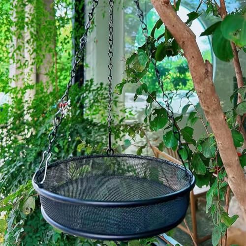 Triflice 2 Pack Metal Mesh Platform Bird Feeders - Attracts Birds, Hanging for Garden & Yard - Image 2