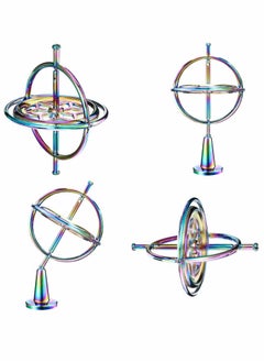 KASTWAVE Gyroscope, Metal Anti-Gravity Gyroscope Toy Colorful Spinning Top Desktop Ornament for Children Adult  - Image 2