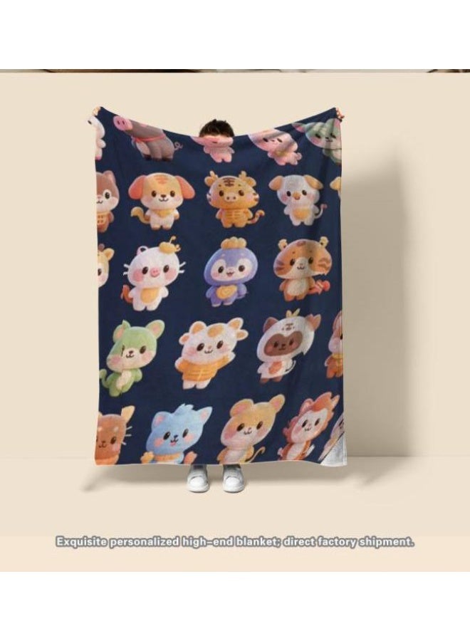 general Flannel thin blanket (warm and comfortable, suitable for sleep, gaming, dust removal and sandproof) 150cm*200cm - 447 - Image 1