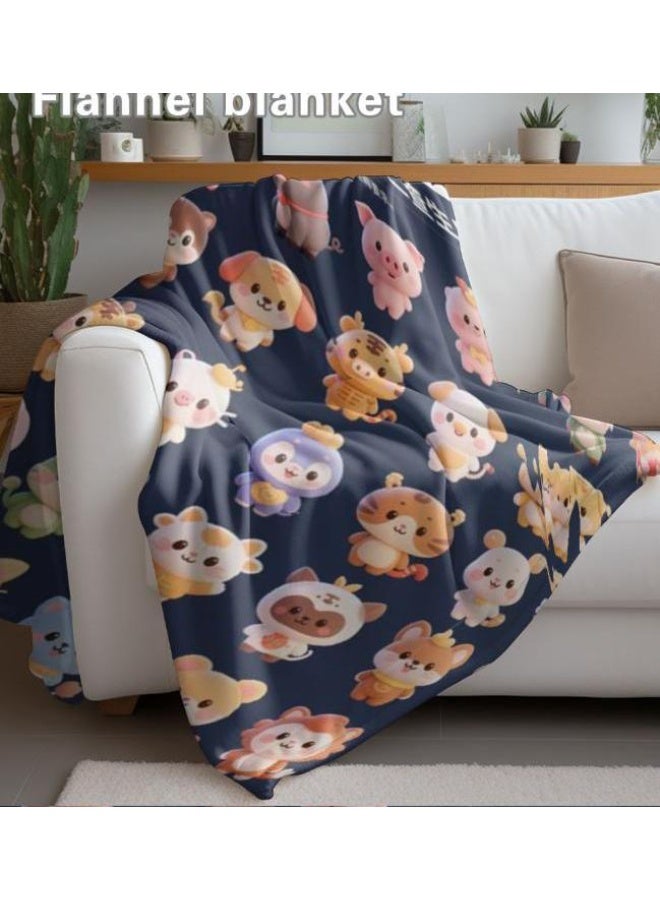 general Flannel thin blanket (warm and comfortable, suitable for sleep, gaming, dust removal and sandproof) 150cm*200cm - 447 - Image 4