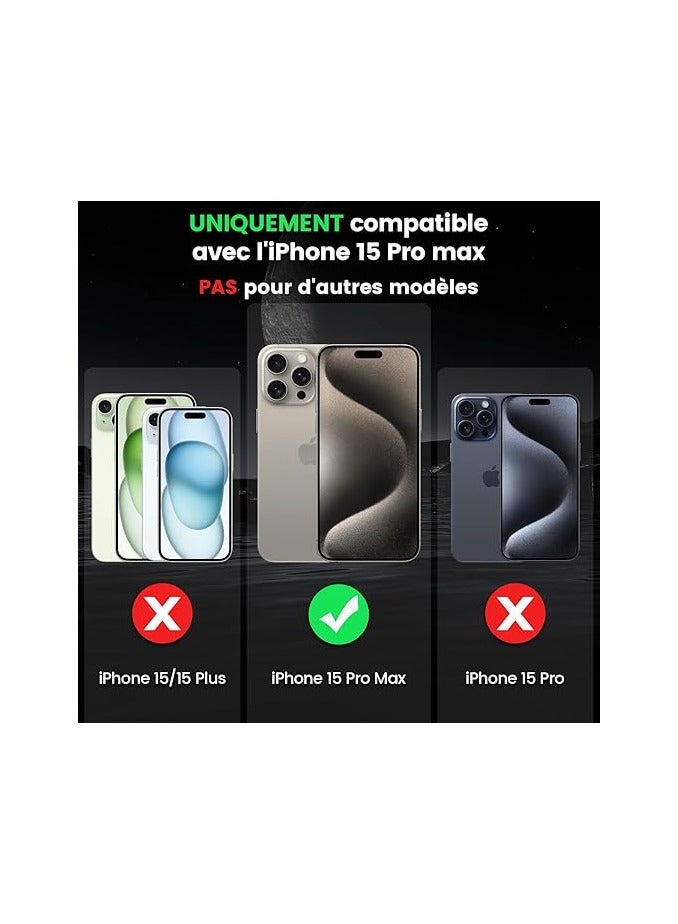 NILLKIN CamShield Pro Case for iPhone 15 Pro Max - Slide Camera Protection with Shockproof TPU Edges and Hard PC Back Frame | Deep Purple - Image 4