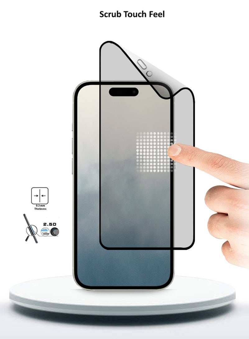 Wtech Apple iPhone 16 Plus 2024 Nano Ceramic Full Glue Full Cover Matte Flexible Screen Protector - Clear/Black - Image 4