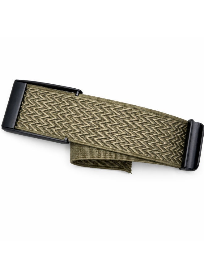 Premium Sport Band for WHOOP 4.0 - Stylish Chevron Pattern - Ivy Green with Matte Black Clasp - Image 2