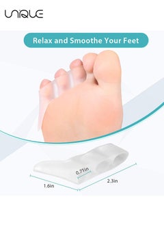 Unique Pinky Toe Separator and Protectorsm, 5 Pairs Three-Holes Gel Little Toe Separators Soft Toe Corrector Straightener Toe Spacers for Curled Pinky Toes, Overlapping Toe, Pain Relief from Friction  - Image 2