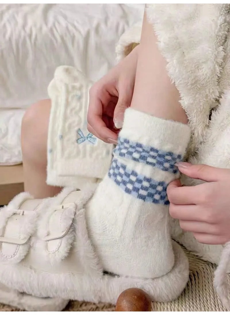 Women’s Winter Socks Set Of 5 Pairs – Assorted Long Winter Socks With Various Designs Made From Ultra-Soft Fabric, Providing Excellent Warmth During Cold Winter Days - Image 2