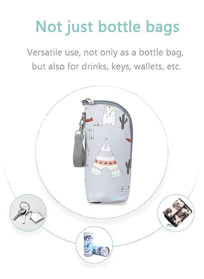 meayul Bottle Insulated Bag, Baby Bottle Cooler Tote Bags, Milk Bottle Storage Bottle Thermal Pouch, Portable Breastmilk Storage Tote, Insulated Bottle Bag for Travel and Other Outdoor Activities for Nursing Mom Daycare Travel  - Image 2
