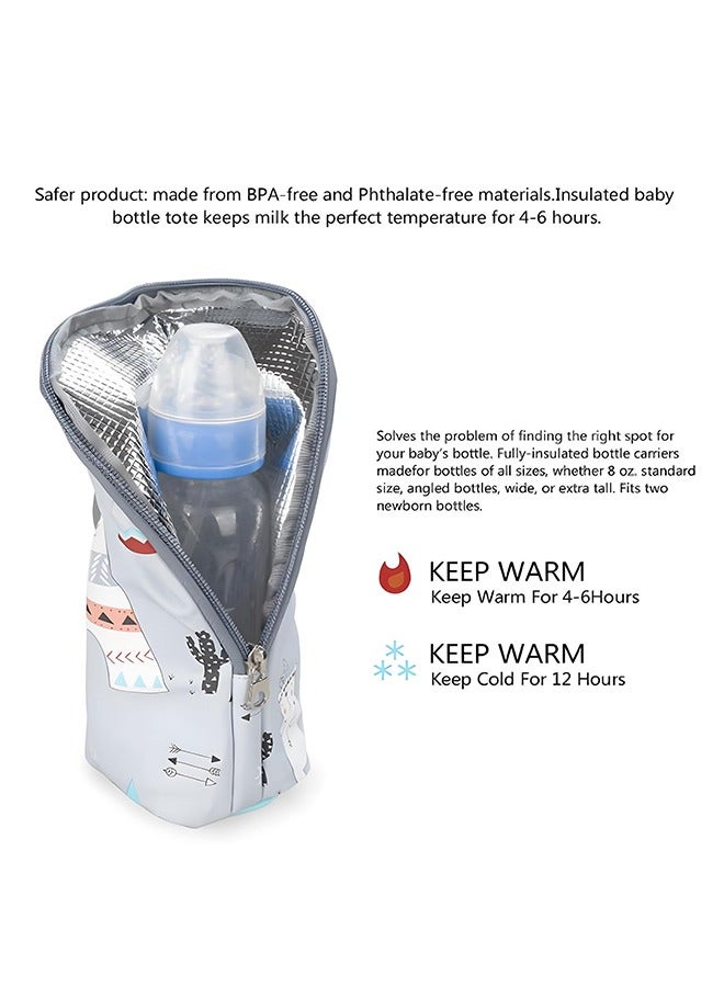meayul Bottle Insulated Bag, Baby Bottle Cooler Tote Bags, Milk Bottle Storage Bottle Thermal Pouch, Portable Breastmilk Storage Tote, Insulated Bottle Bag for Travel and Other Outdoor Activities for Nursing Mom Daycare Travel  - Image 3