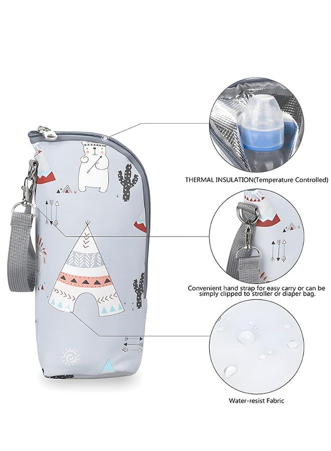 meayul Bottle Insulated Bag, Baby Bottle Cooler Tote Bags, Milk Bottle Storage Bottle Thermal Pouch, Portable Breastmilk Storage Tote, Insulated Bottle Bag for Travel and Other Outdoor Activities for Nursing Mom Daycare Travel  - Image 5