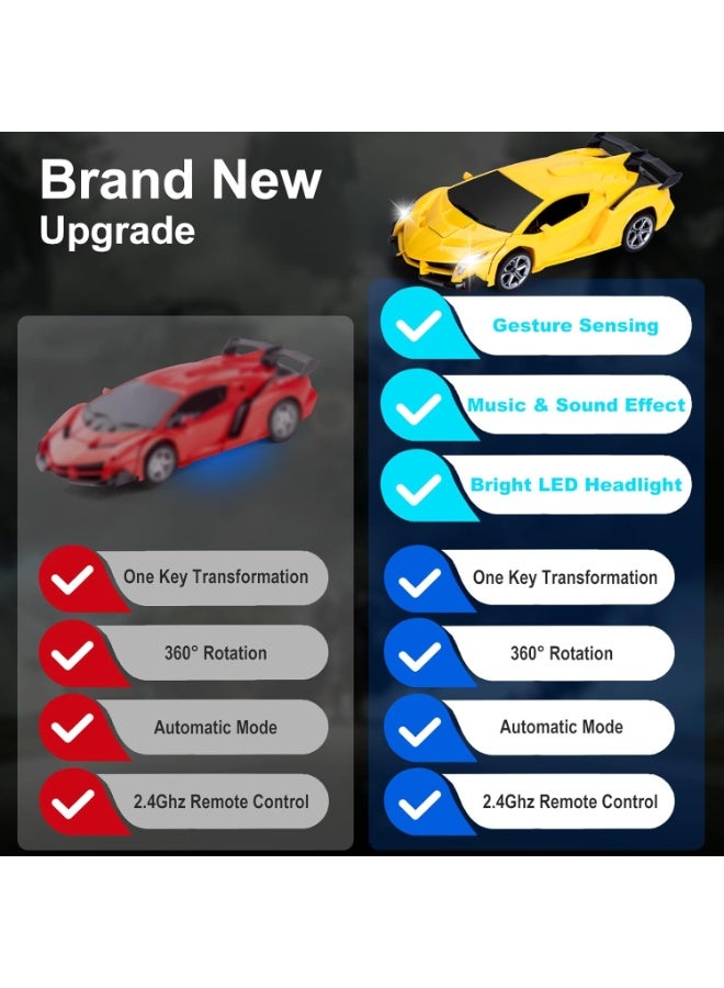 JAJEEK 2-in-1 Remote Control Car for Kids | Transforming RC Vehicle Toy | Robot Car Toy for Boys & Girls Ages 3-12 | Interactive Deformation RC Car | Fun Driving & Racing Toy - Image 2