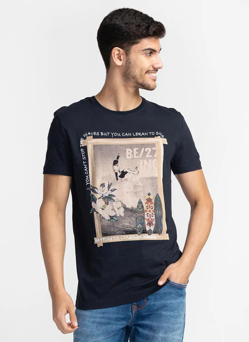 بيينغ هيومان Graphic Printed Regular Fit T-shirt