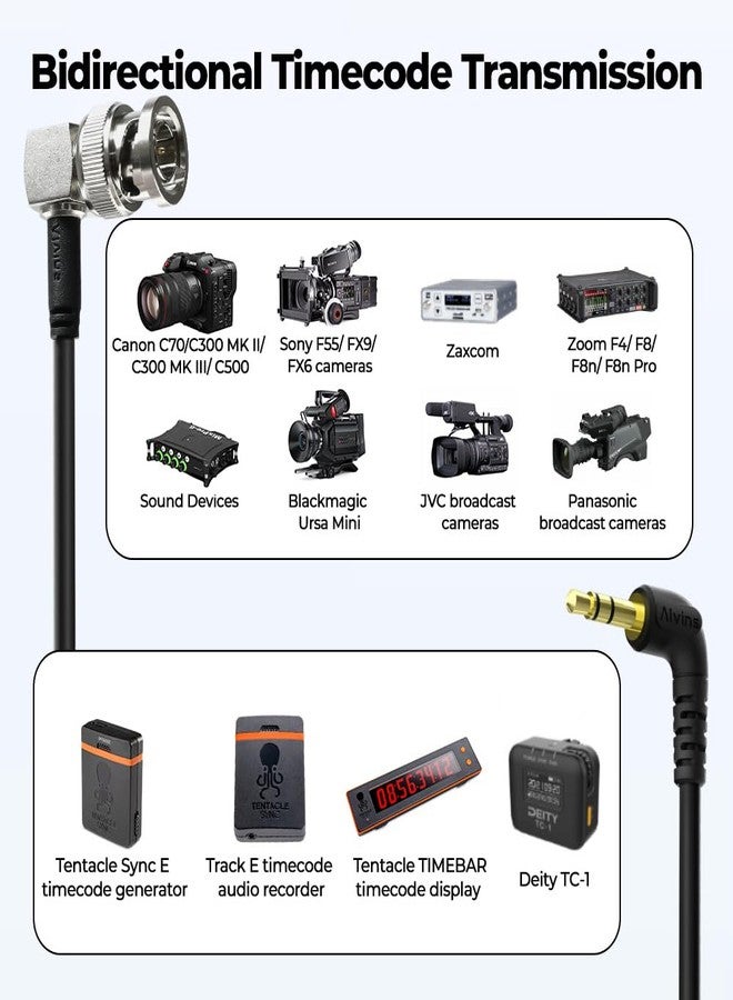 ألفينز كابلز كابل Alvin's Cables Tentacle 3.5mm TRS إلى BNC Timecode - Image 2